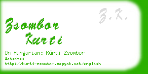 zsombor kurti business card