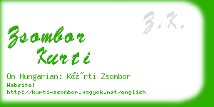 zsombor kurti business card